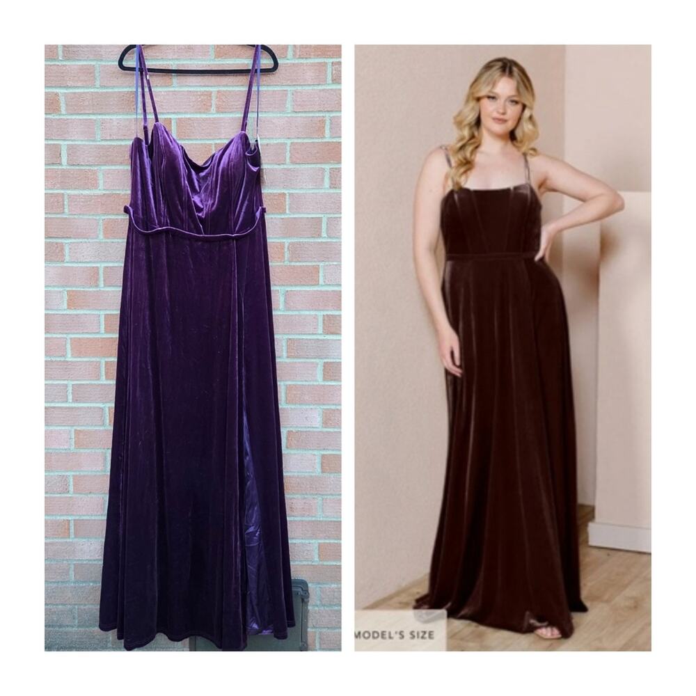 Revelry Nova Plus Size Bridesmaid Dress In Purple Size 24